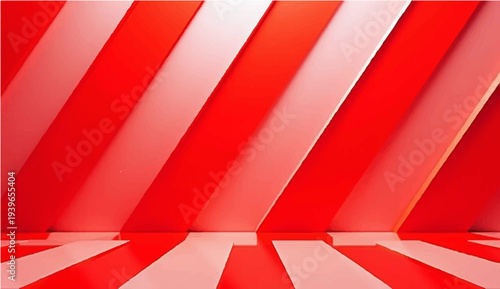 A luxury red velvet theater curtain backdrop features a bright white spotlight and elegant fabric texture for a professional stage show performance or cinema event illustration vector design