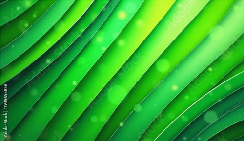 A dynamic green wave pattern with bright artistic lines and colorful light curves creates an abstract motion texture for a digital wallpaper backdrop