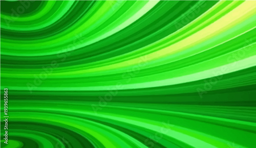 A dynamic green wave pattern with bright artistic lines and colorful light curves creates an abstract motion texture for a digital wallpaper backdrop