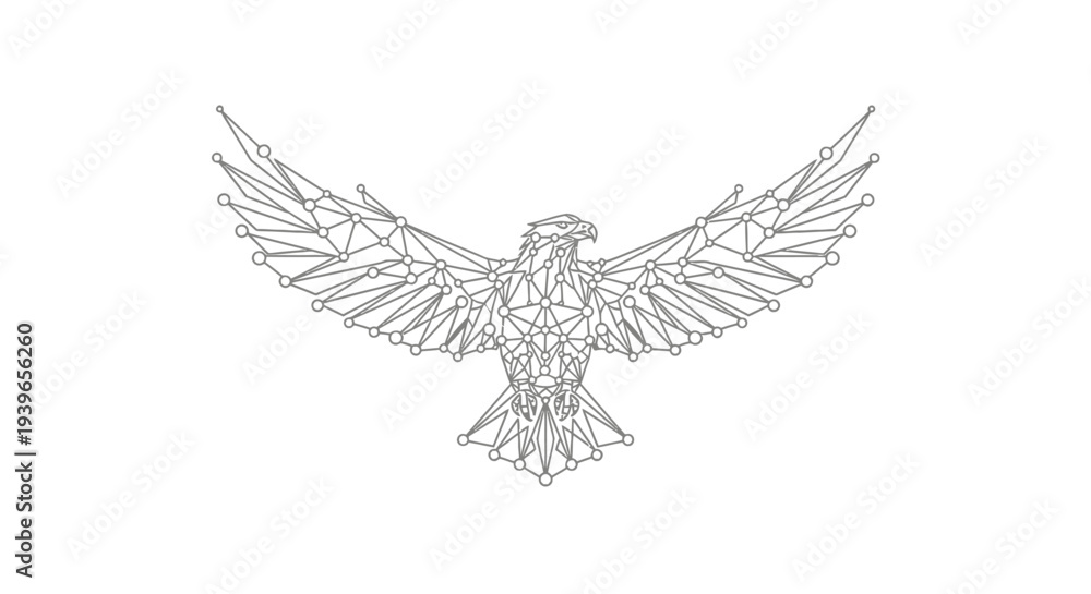 Obraz premium Eagle Illustration with Outstretched Wings and Talons.