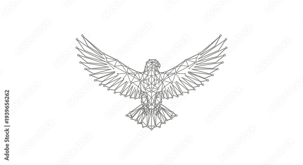 Fototapeta premium Detailed Illustration of Eagle in Flight.