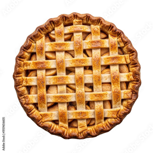 A delicious homemade pie with a lattice crust