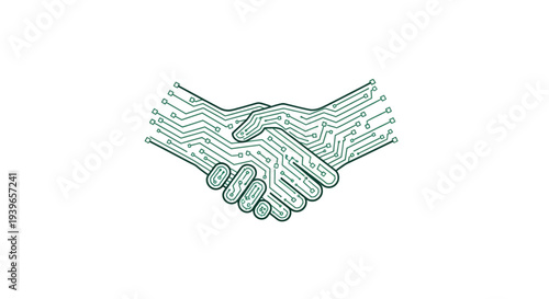 Handshake Illustration Showing Agreement and Partnership.