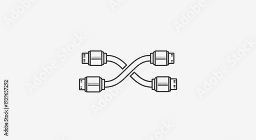 USB Cables Connected Together.