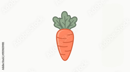 A charming, simplified graphic of a fresh orange carrot, a delightful find for an easter egg hunt or a festive spring celebration