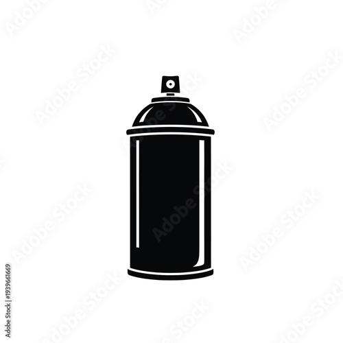 Black spray can vector illustration, flat design graphic