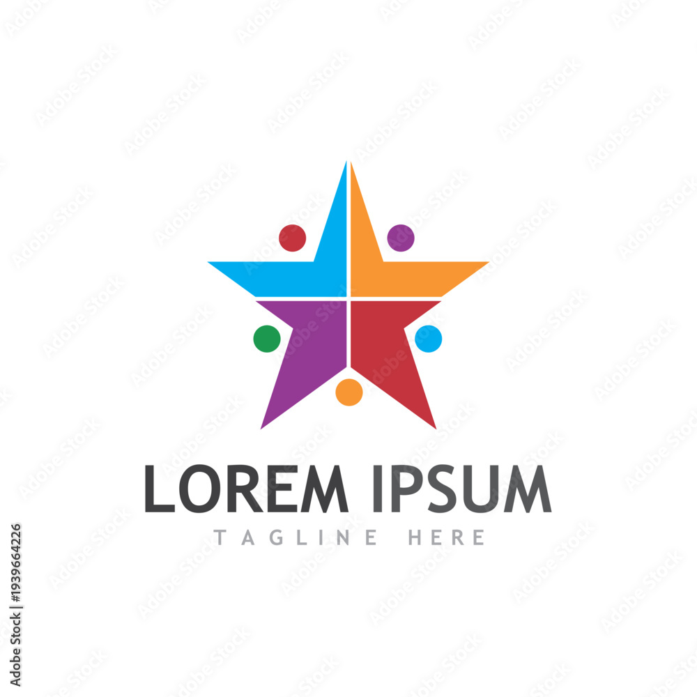 Obraz premium Human character logo sign