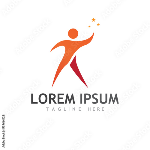 Human character logo sign