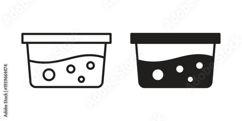Soak icon in black solid style. linear symbol.