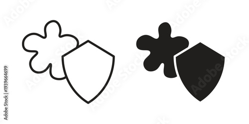 Stain resistance icon in black solid style. linear symbol.