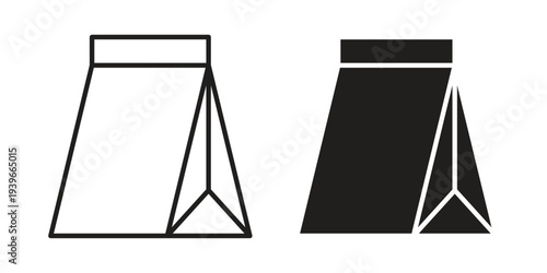 Take away icon in black solid style. linear symbol.