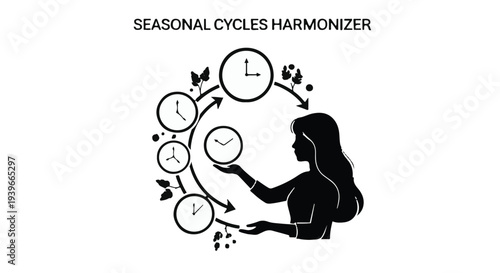 Yin yang nest harmony abstract illustration