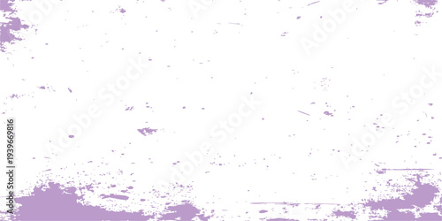 abstract light purple grunge brush stroke isolated on white background, distressed paint texture for banner and design