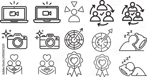 Digital marketing and social media icons
