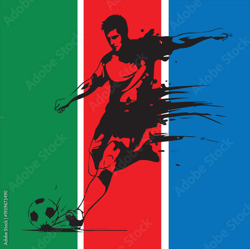 Soccer Player Silhouette Action football, 2026