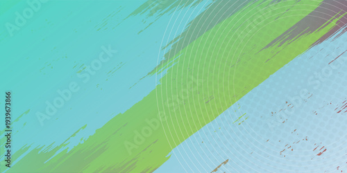 The yellow and white background is a bright pattern with a gradient with circles on the edges and aa dots and bright green colors blending together, soft technology,