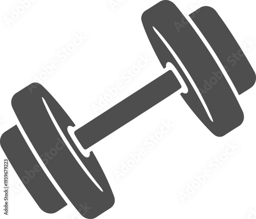 Vector graphic of a single dumbbell icon