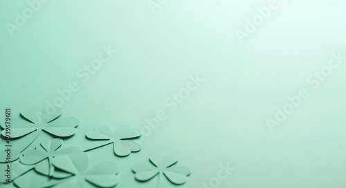 St patrick's day shamrock green background with celtic knots