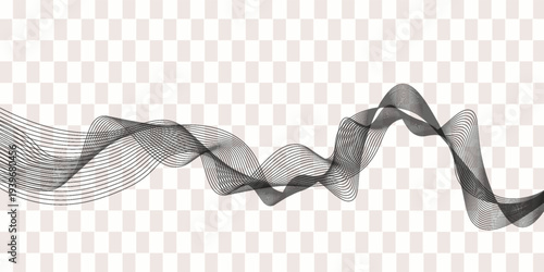 echnology abstract lines on white background. Undulate Grey Wave Swirl, frequency sound wave, twisted curve lines with blend effect arts lines waves lines modern