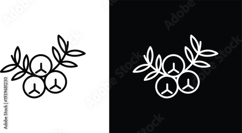 Juniper icon pack in black and white colors