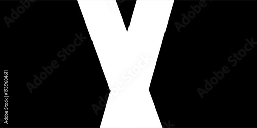 Bild auf Leinwand Minimalist White Saltire Cross on Black Background - St