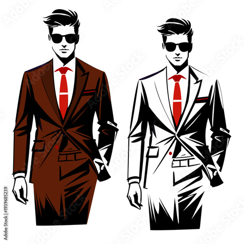 Modern Sharp Dressed Man Vector