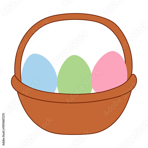 Easter Egg Cartoon Icon. Funny Vibrant Drawn Spring Easer Holiday Traditional Egg Hunt Element Symbol.  