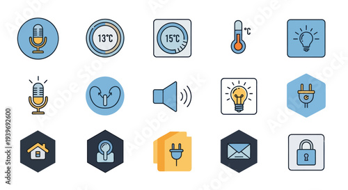 Collection of Smart Home and Technology Icons.