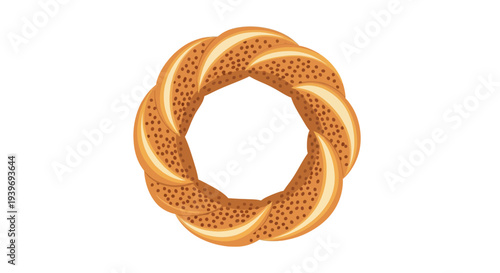 Braided bread or pastry on a white background.