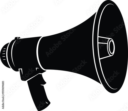 Vector of a handheld megaphone used for making announcements