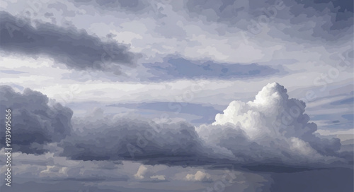 Dramatic Cloud Formation in the Sky.