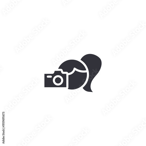 Photographer icon representing professional shooting activity, creative work, capturing moments, and visual storytelling process.