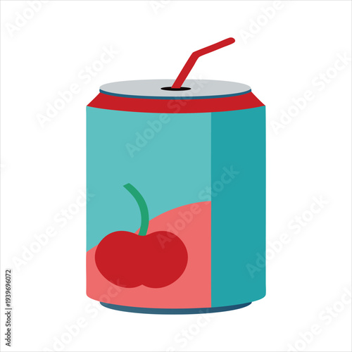 Refreshing Fizzy Soda Tin Vector Illustration