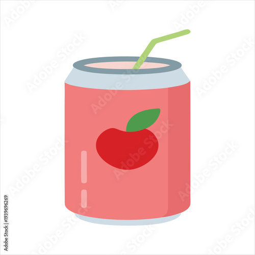 Cherry Lemonade Soda Can Vector Illustration