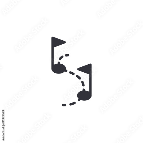 Golf swing icon representing player action, movement dynamics, sports technique, and outdoor activity engagement.