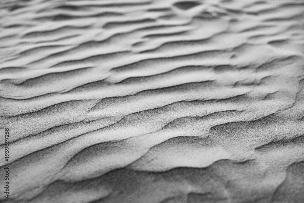 Obraz premium Black and white sand texture closeup natural grain pattern abstract outdoor nature background minimal monochrome surface
