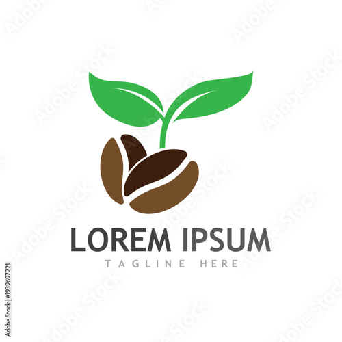 coffee bean icon vector