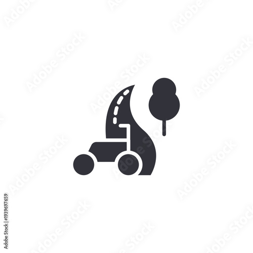 Gardening worker icon representing maintenance staff, landscaping activity, park care, and environmental upkeep in outdoor spaces.