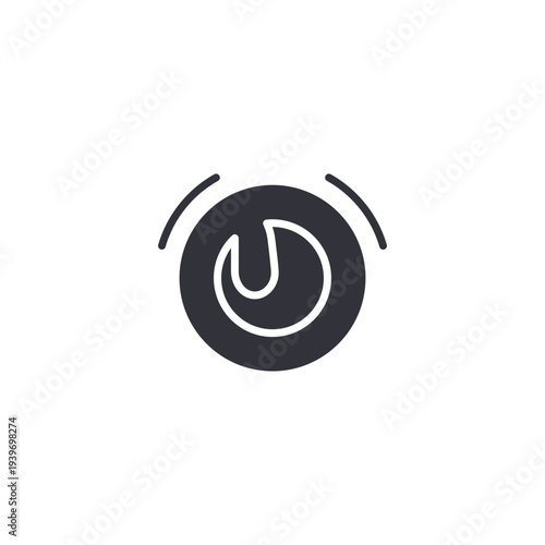 Power button icon representing electricity access, modern facilities, convenience, and essential utilities in rental properties.