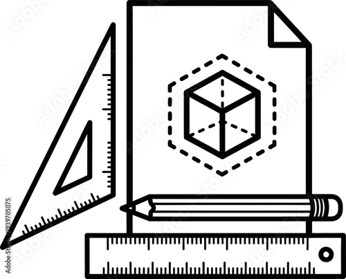 Drafting tools for technical drawing and design
