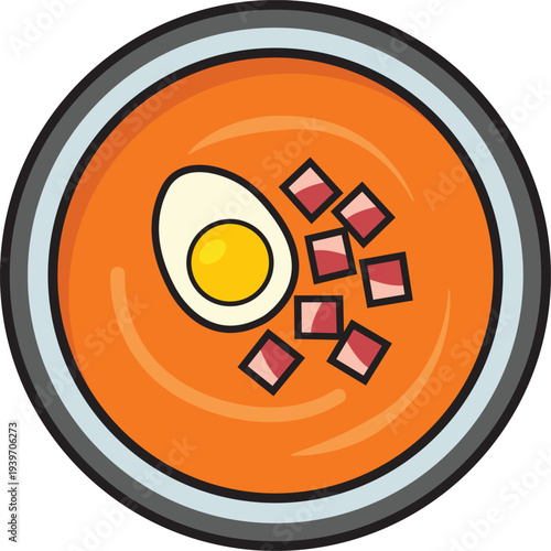 Andalusian Salmorejo with Egg & Ham