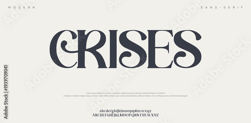 Crisis concept with bold typography and modern design elements