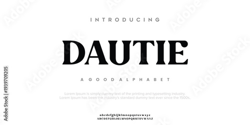 Introducing Dautie, a modern and elegant font design