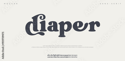 Diaper logo on a white background with black text