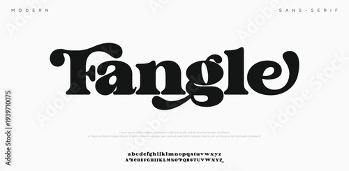 Modern sans serif typography design with Tangle wordmark