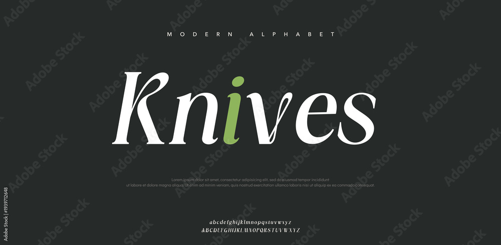 Fototapeta premium Modern alphabet knives logo design