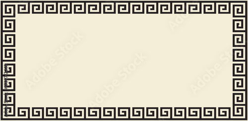 Greek Key Border Frame Decorative Classic Pattern