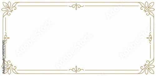 Elegant Gold Decorative Frame Border Vintage Luxury Design