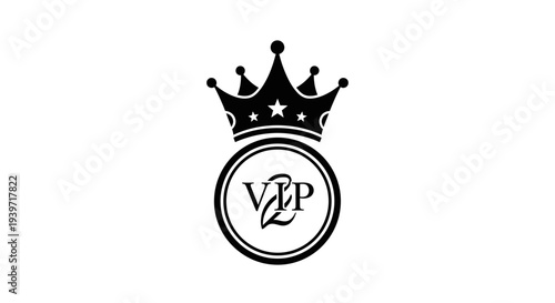 Black Crown Logo with Monogram VZP Inside Circle.