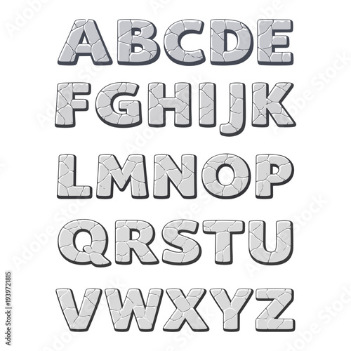 granite font vector
Vector alphabet font on a white background